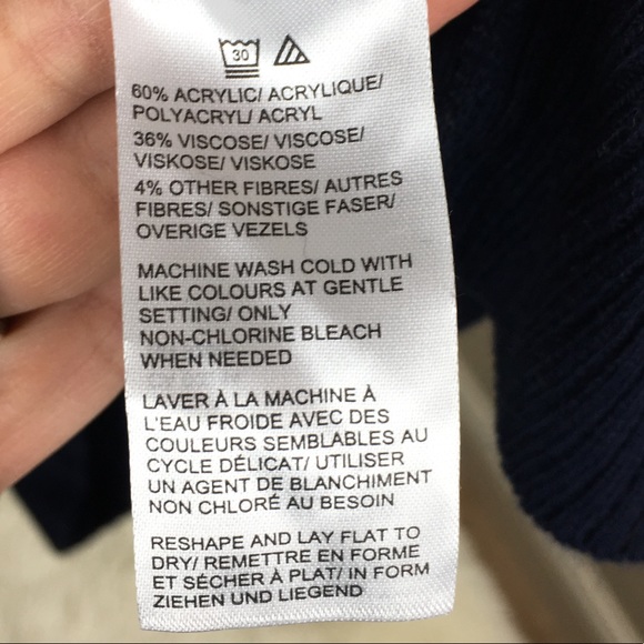 Saks Fifth Avenue Emoticon Print Navy Sweater - Picture 4 of 5